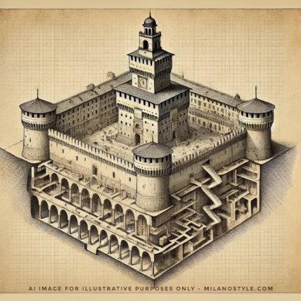ИИ предлагает схему тоннелей под замком Сфорца